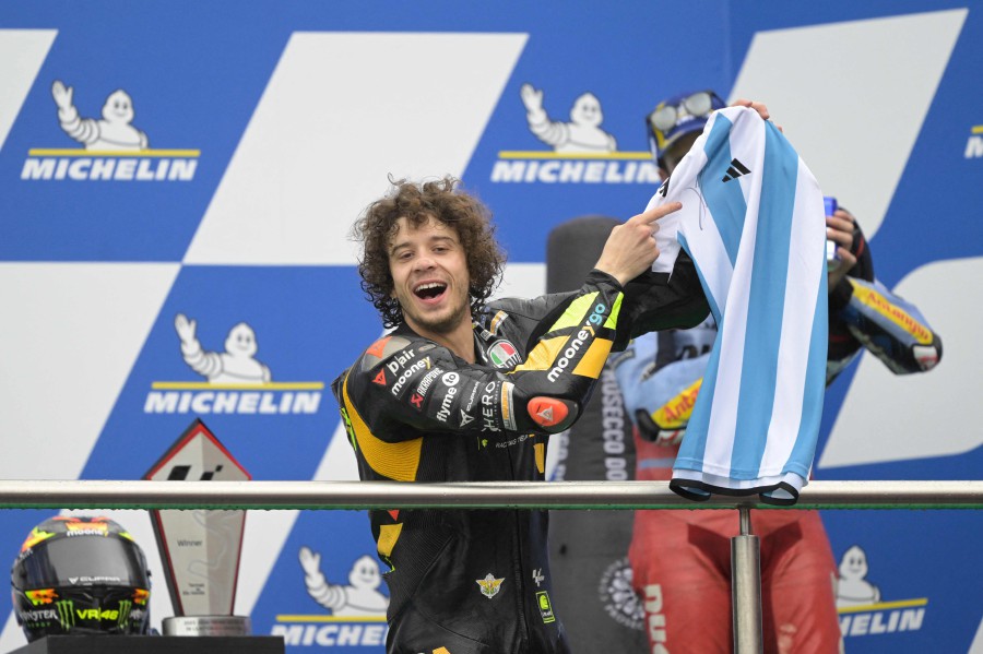 Bezzecchi Claims Maiden MotoGP Win For Rossi S Team In Rain Lashed