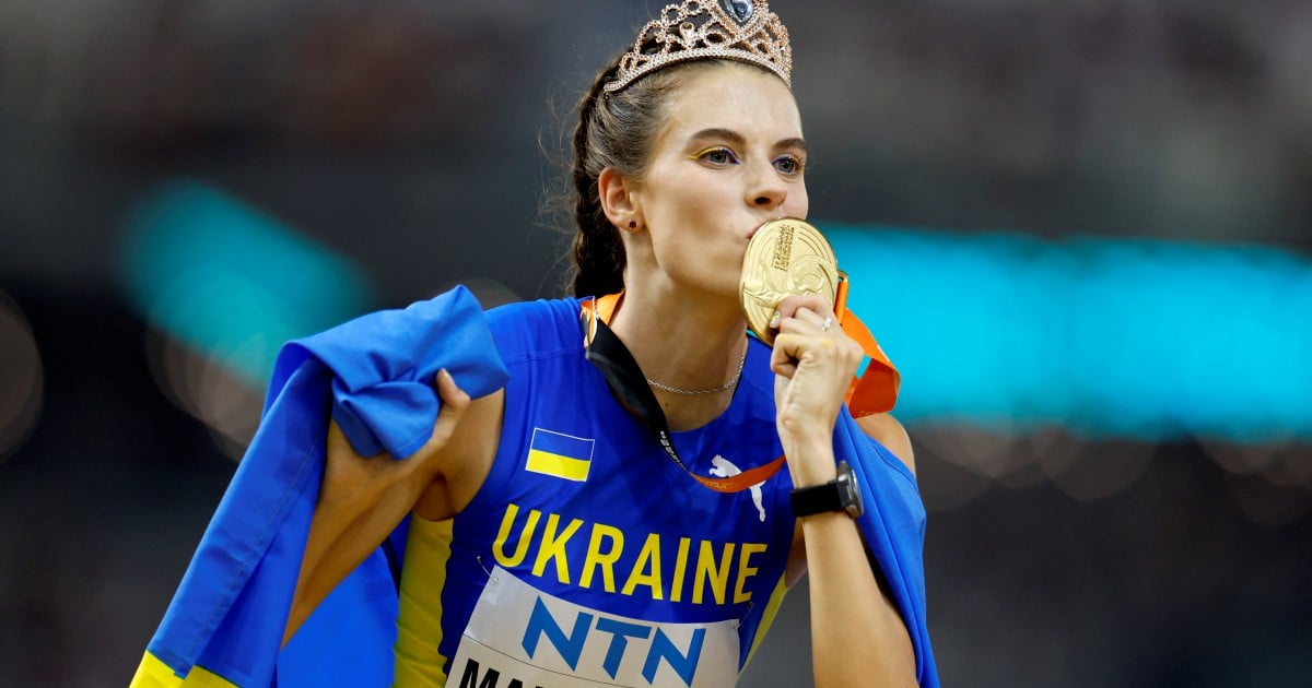 Ukraine S Yaroslava Mahuchikh Wins Women S World High Jump Title New