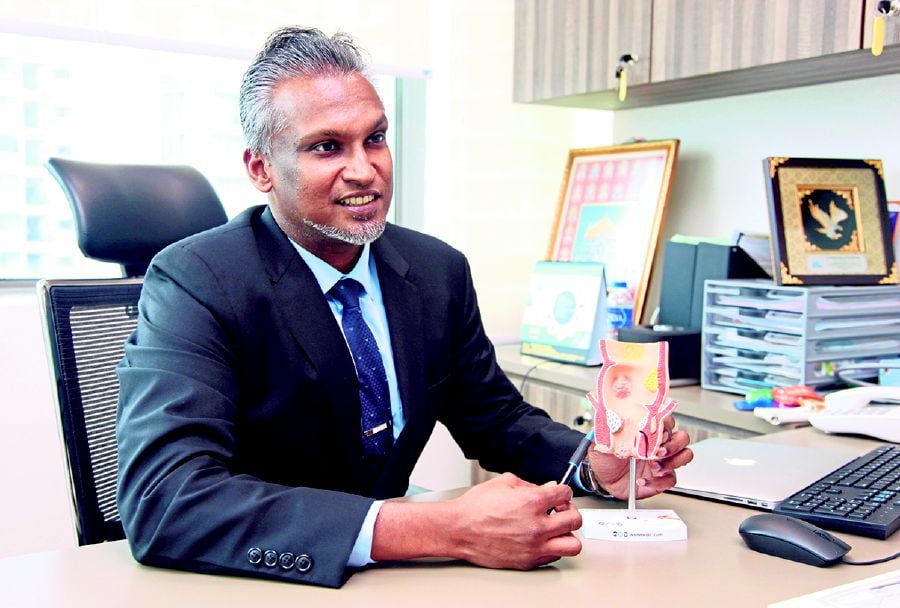 Pantai Hospital Kuala Lumpur consultant colorectal and general surgeon Dr Navinakathiresu Muthukumarasamy says the incidence of colorectal cancer in young people has been steadily increasing since 1995 and currently, almost 20 per cent of cases involve those below 50.