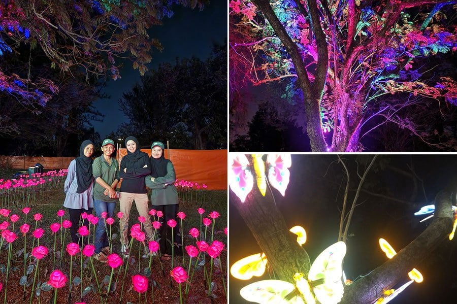 Visitors can continue to be mesmerised after sunset as a Tawau-based event organiser is hosting an LED light show known as the Eternal Wonderland at the nearby Prince Philip Park. PIC COURTESY OF TAED