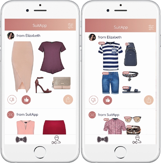 The app provides personal advice and styling tips.