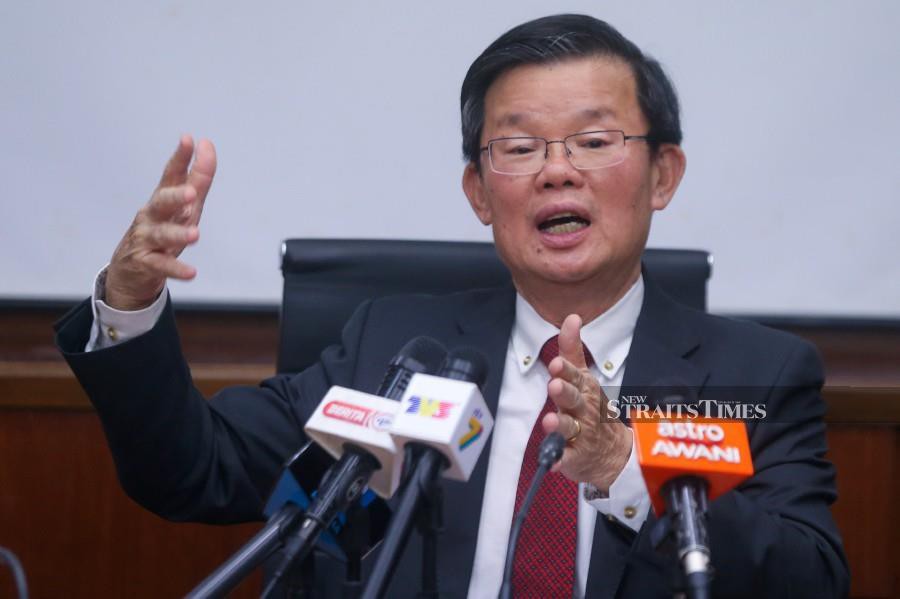 Penang Chief Minister Chow Kon Yeow. -NSTP/DANIAL SAAD