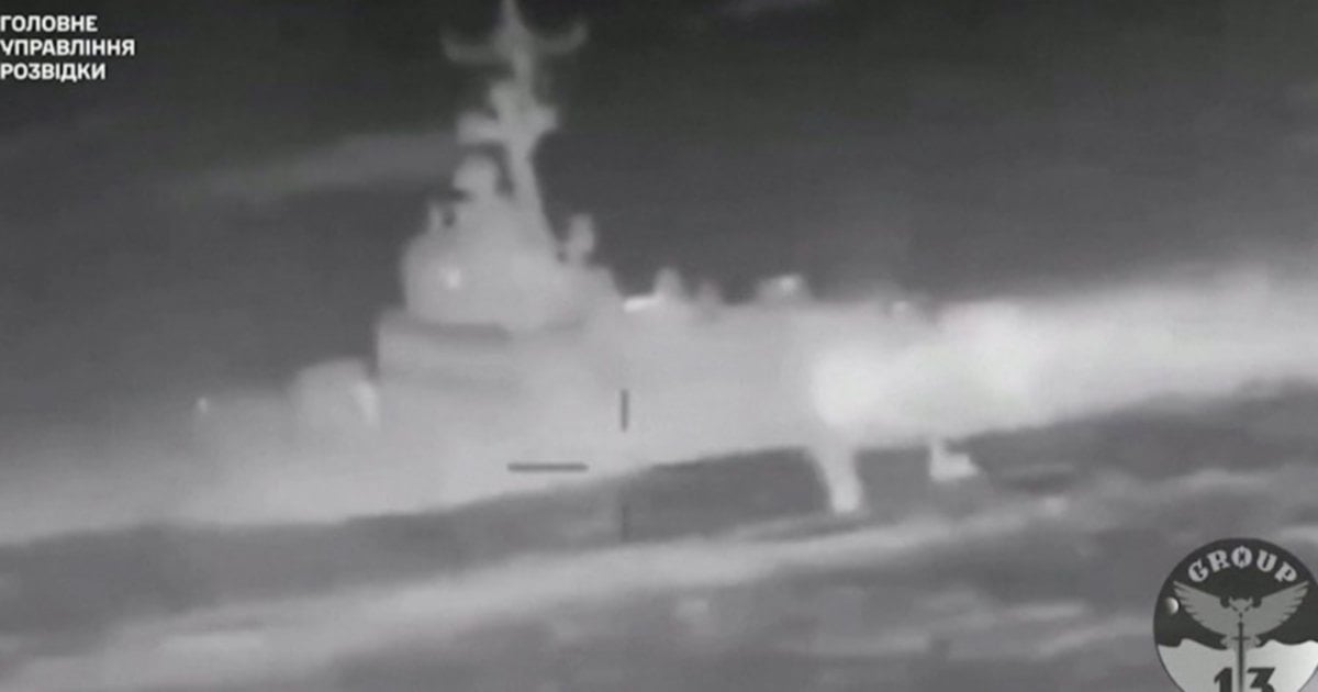 Ukraine Releases Video Said To Show Attack On Russian Warship Near 