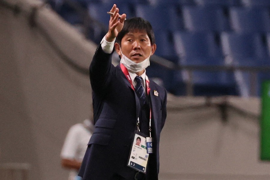 Japan coach Hajime Moriyasu hailed his team’s persistence after they warmed up for this month’s Asian Cup with a 5-0 friendly win over Thailand in Tokyo on Monday. AFP FILE PIC