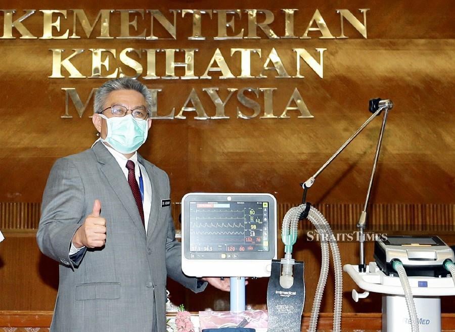 The purchase of the 104 faulty Covid-19 ventilators was made during Datuk Seri Dr Adham Baba’s tenure as the Health Minister. NSTP FILE PIC