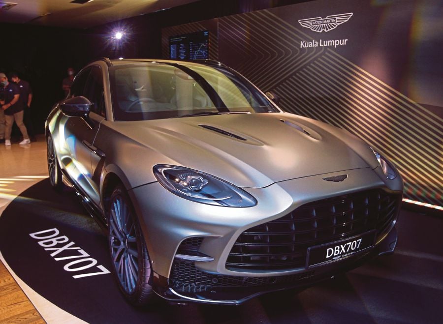The Aston Martin DBX707 is equipped with a 4.0-litre biturbo V8 engine that can propel it from zero to 100kph in just 3.3 seconds. PIC BY AZIAH AZMEE 