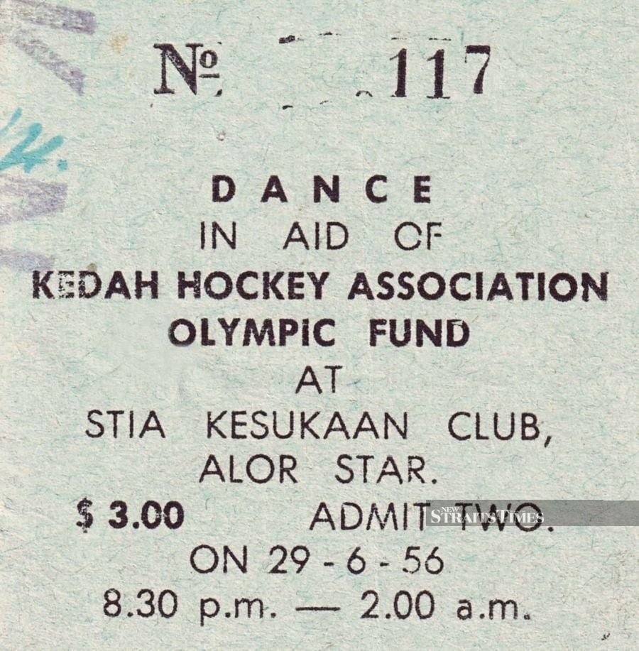 The Kedah Hockey Association organised a dance at the Stia Kesukaan Club in Sungai Korok, Alor Star, to raise funds for Malaya’s inaugural Olympic participation in 1956. - Pic by Alan Teh Leam Seng
