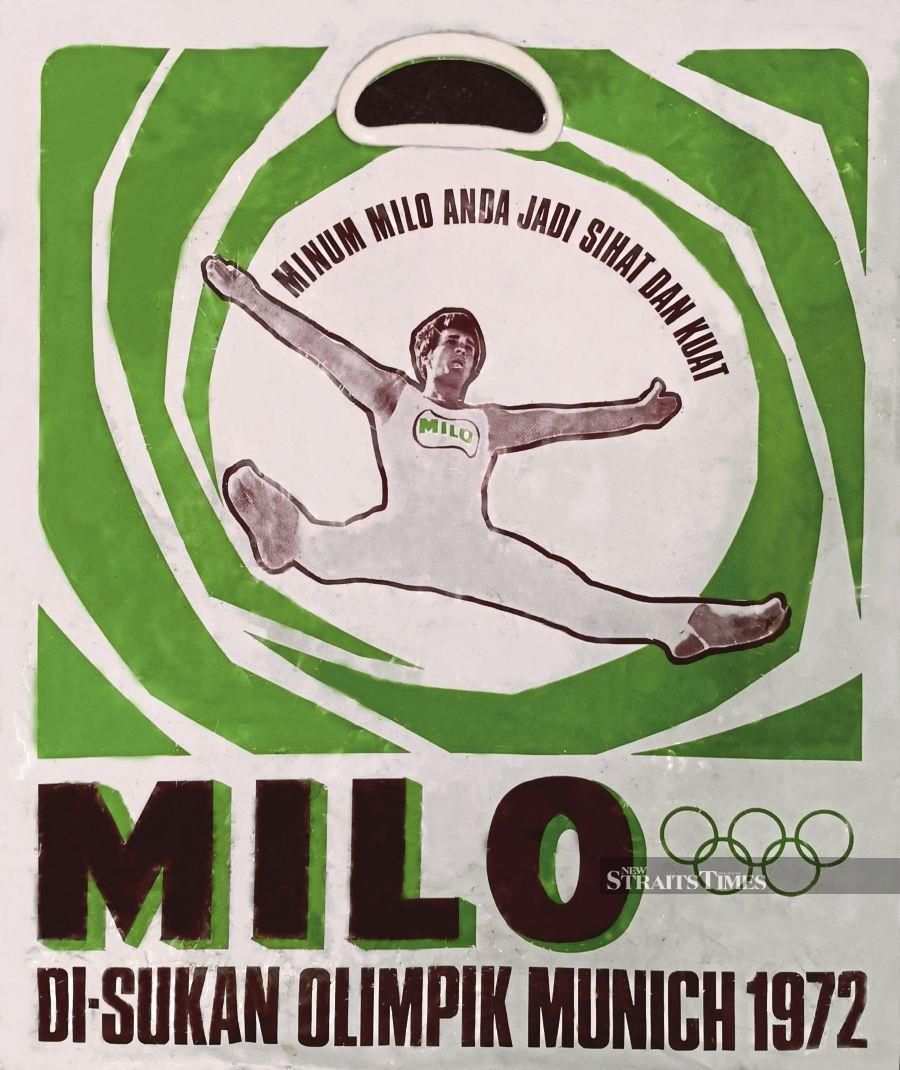 Milo produced this commemorative bag to celebrate the 1972 Munich Olympic Games. - Pic by Alan Teh Leam Seng