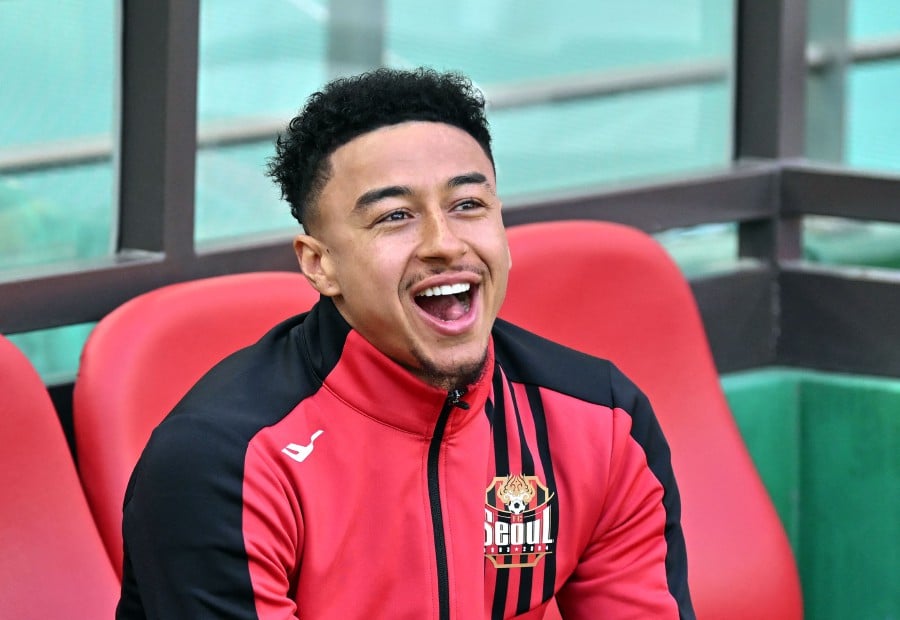 FC Seoul's forward Jesse Lingard reacts from the team bench prior to the South Korean K-League football match between FC Seoul and Incheon United FC at Seoul World Cup Stadium in Seoul. Lingard said he wanted to enjoy his football again after moving to South Korea, but the former Manchester United ace has struggled for form and fitness and been publicly criticised by his new coach. - AFP pic