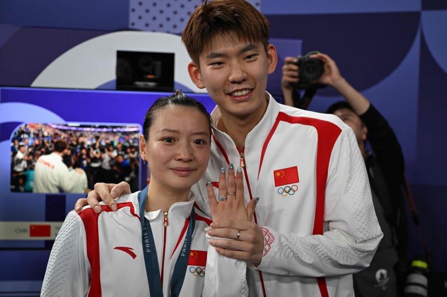 China's Yaqiong leaves Paris with a gold medal and a diamond ring