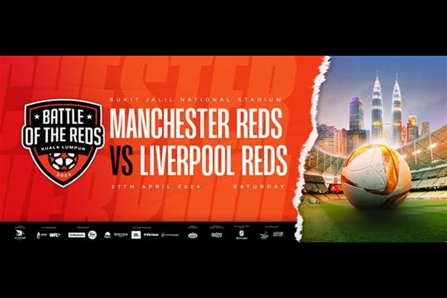 Luis Garcia, Steve McManaman, Dwight Yorke and David May are among the cast of 33 for the Manchester Reds-Liverpool Reds clash at the National Stadium in Bukit Jalil on April 27. 
