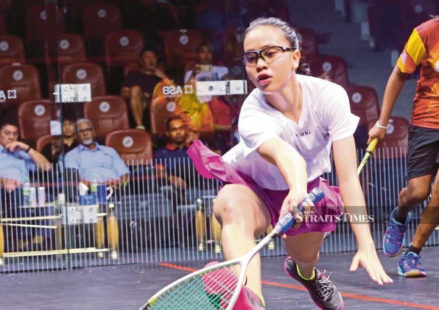Youngster Noor Ainaa Amani Ampandi will certainly head home from her maiden World Squash Championships with her head held high. -FILE PIC