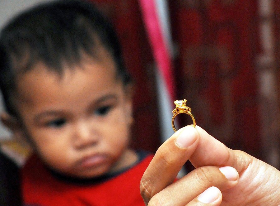 Elephant Gold Ring For Babies |