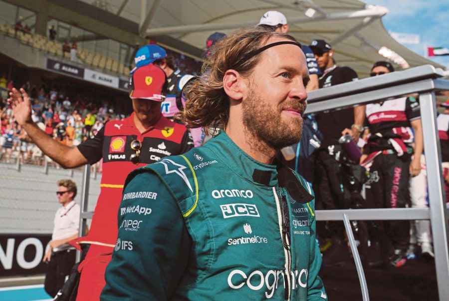 Aston Martin’s Sebastian Vettel ahead of his last race at the Abu Dhabi Grand Prix in 2022. REUTERS PIC