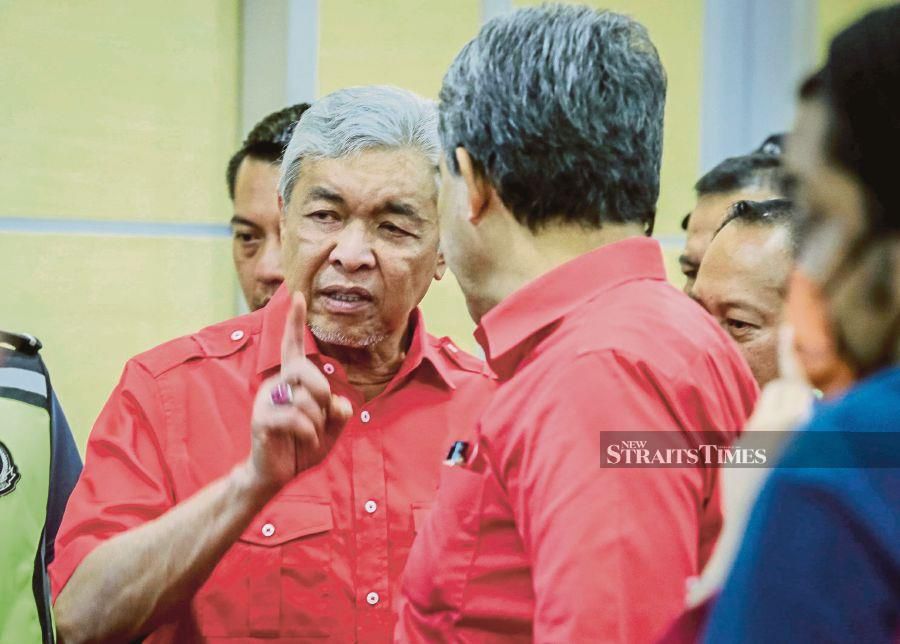  Umno president Datuk Seri Dr Ahmad Zahid Hamidi after the party’s special meeting in Kuala Lumpur in October. FILE PIC