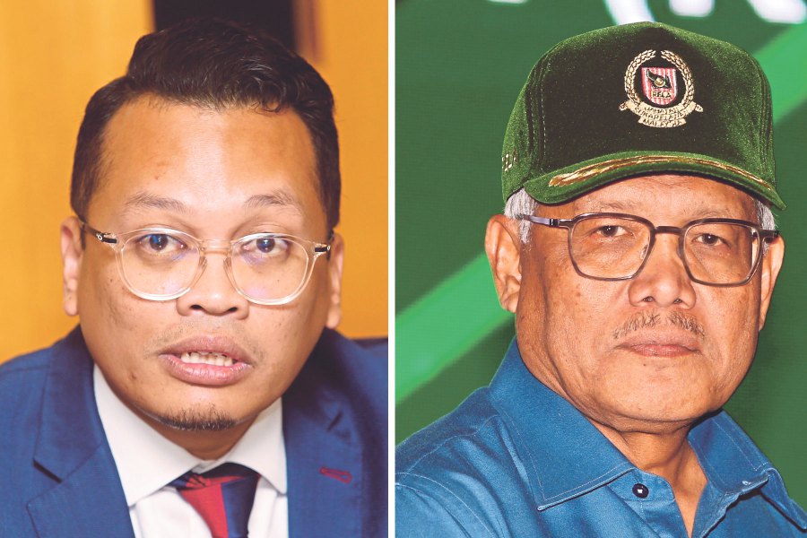 PKR vice president Nik Nazmi Nik Ahmad (left) and Datuk Seri Hamzah Zainudin. -NSTP file pic