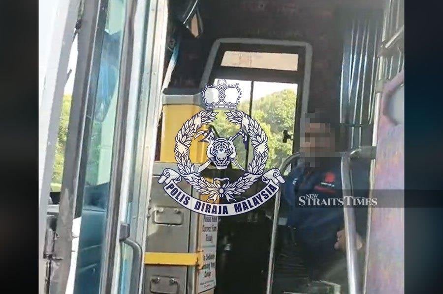 A viral TikTok video prompted police to investigate an allegation that a woman commuter was provoked by a bus driver and forced off the vehicle, here, on May 2. -PIC SCREEN CAPTURED FROM SOCMED