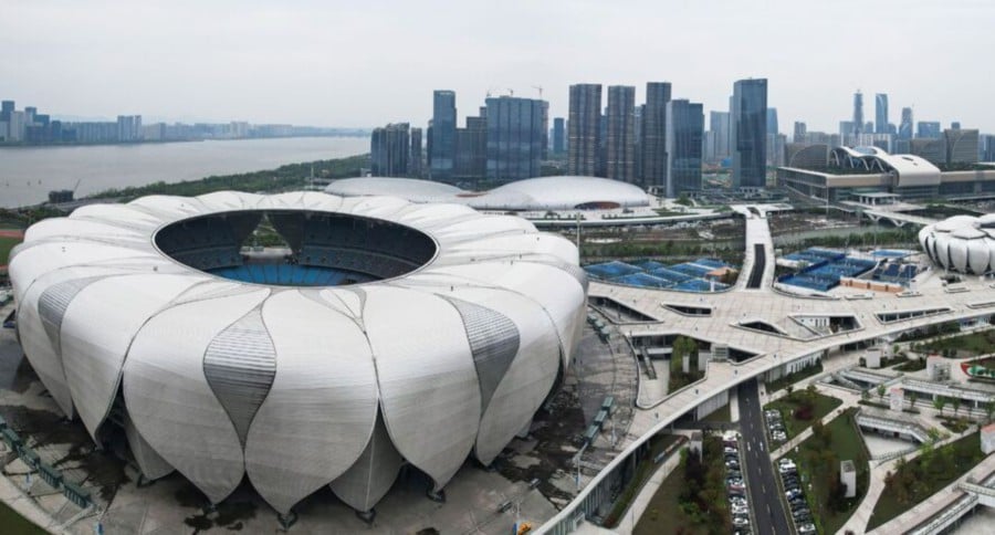 Hangzhou Olympic Sports Centre Stadium venues of the 19th Asian Games. -AFP file pic