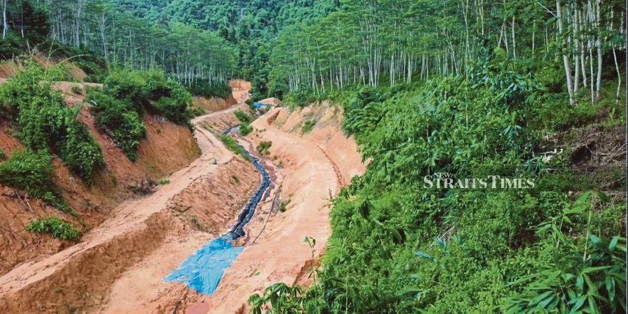 Illegal mining of rare earth elements (REE) has been detected at the Bukit Enggang forest feserve three months after the theft of these metals were reported. - NSTP/NOORAZURA ABDUL RAHMAN