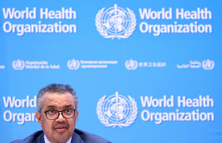 FILE PHOTO: Tedros Adhanom Ghebreyesus, Director-General of the World Health Organization (WHO), attends a news conference in Geneva, Switzerland, December 20, 2021. -REUTERS PIC