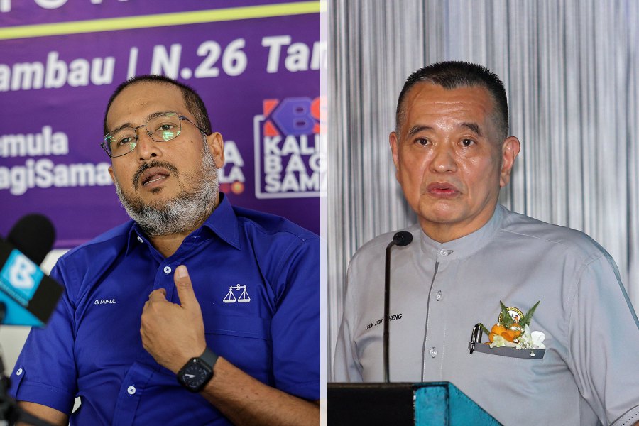 Kedah Umno information chief Datuk Shaiful Hazizy Zainol Abidin (left) has hit back at MCA, reminding the Barisan Nasional component that the party has lost the support of Chinese voters after winning just two seats in the 15th General Election (GE15) held in November 2022. NSTP FILE PIC