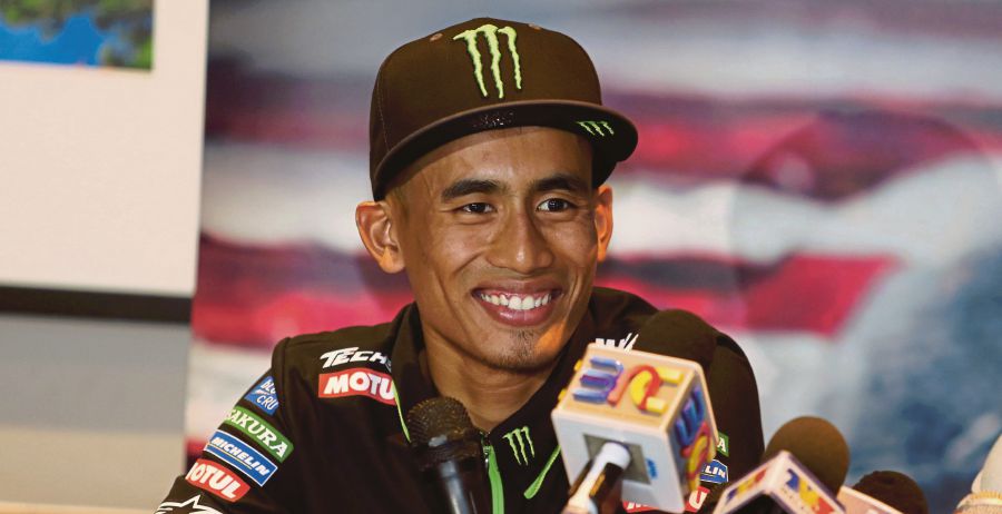 Hafizh Syahrin Abdullah failed to get a single point in the Spanish Grand Prix today. (File pix)