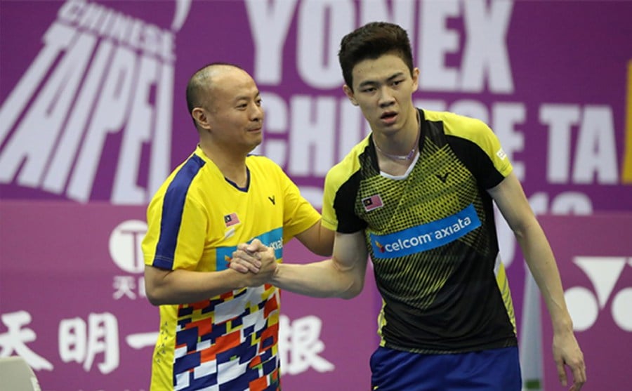 Lee Zii Jia with coach Hendrawan