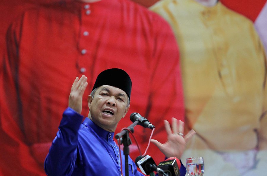 (File pic) Currently, the role of the party president is being held held by Datuk Seri Dr Ahmad Zahid Hamidi. (NSTP/ MUHD ASYRAF SAWAL)