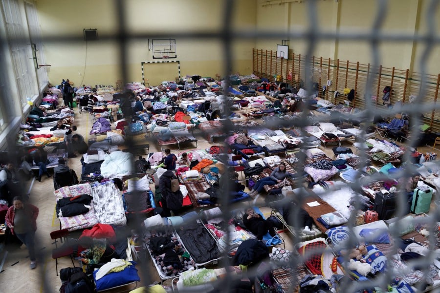 A converted school sports hall hosts Ukrainian children evacuated from orphanages in the Kyiv region, amid Russia's invasion of Ukraine, in Przemysl, Poland. REUTERS PIC, for illustration purpose only.