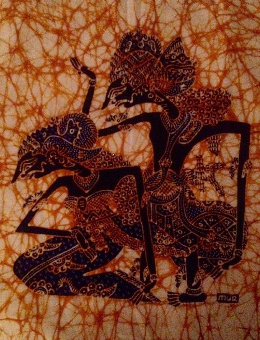 Rama and Sita-inspired batik artwork from Jogjakarta