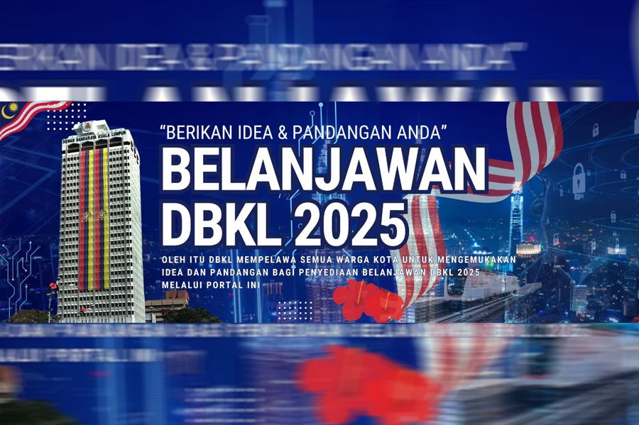 City dwellers are invited to share their ideas and suggestions for the preparation of the 2025 Kuala Lumpur City Hall (KL City Hall) Budget. PIC CREDIT TO DBKL