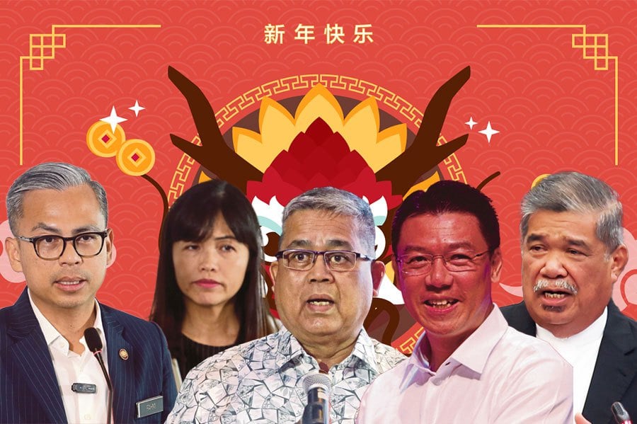 Ministers today extended warm wishes to the entire Chinese community for a Happy Chinese New Year, filled with joy and happiness. NSTP FILE PIC