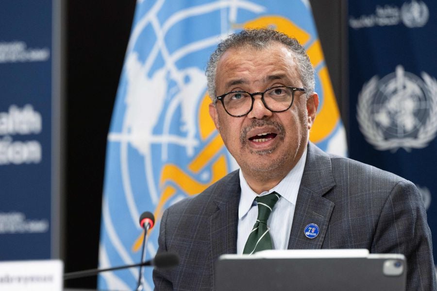 World Health Organization (WHO), shows Director General of the World Health Organization, Tedros Adhanom Ghebreyesus. - AFP PIC