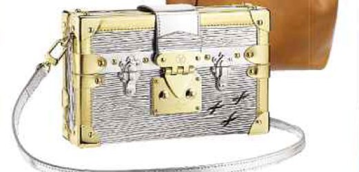 Louis Vuitton Petite Malle Epi Bag in Black and Metallic Gold Trim with  Golden Brass Hardware