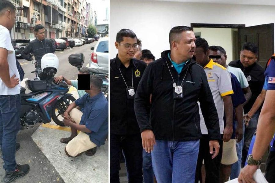 The tout, along with seven individuals including five foreigners, were charged in court after being detained by the DBKL Enforcement Department through the unauthorised parking attendant special operations (Ops Jaga) last Thursday. PIC COURTESY OF DBKL