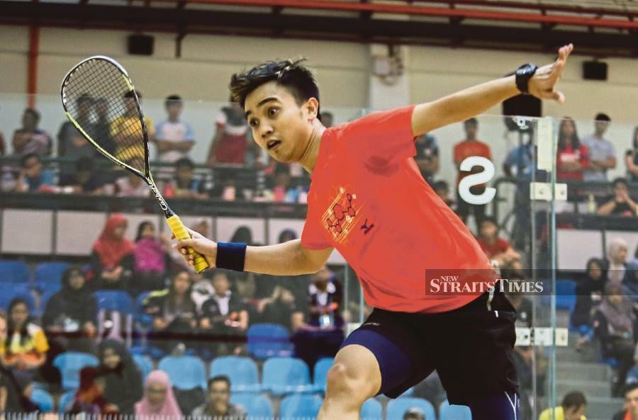 Addeen Idrakie will break into the top 60 next week after stunning world No. 42 Karim El Hammamy of Egypt in the first round of the World Squash Championships in Cairo on Thursday. NSTP FILE PIC