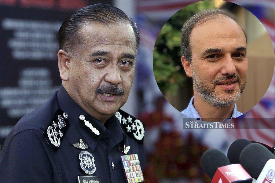 Inspector-General of Police, Tan Sri Razarudin Husain, has refuted claims made by US-based academic Ahmet T Kuru (Insert), who alleged that he was approached and investigated by the authorities. NSTP FILE PIC