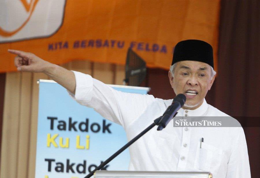 Deputy Prime Minister Datuk Seri Dr Ahmad Zahid Hamidi said some state leaders were not grateful for the allocations their states received. NSTP/FILE PIC  