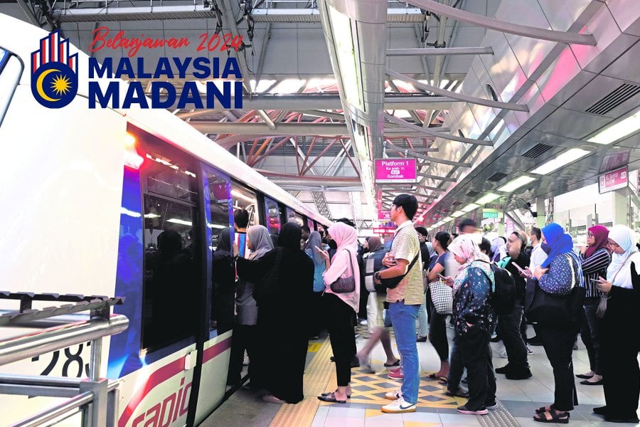 A total of RM600 million will be allocated to support the needs of the Light Rail Transit Line (LRT3), said Prime Minister Datuk Seri Anwar Ibrahim. FILE PIC