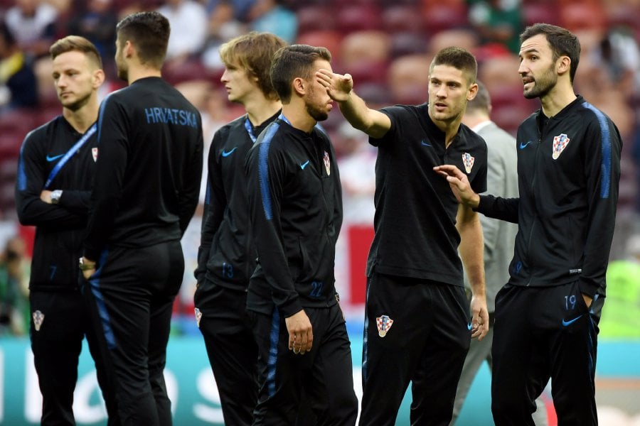 Croatia V England World Cup Starting Line Ups