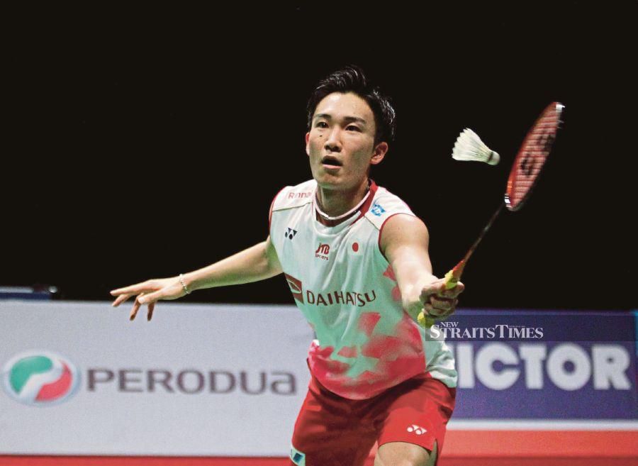 Kento Momota was one of the favourites in last year’s Olympics but was shown the exit in the group stage. - NSTP file pic