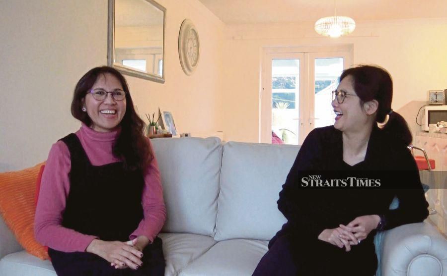 Dr Masliza Mahmod (left) and Dr Cheah Phaik Yeong at the former’s home in Oxford recently. Both are passionate about research. - Pic by Zaharah Othman