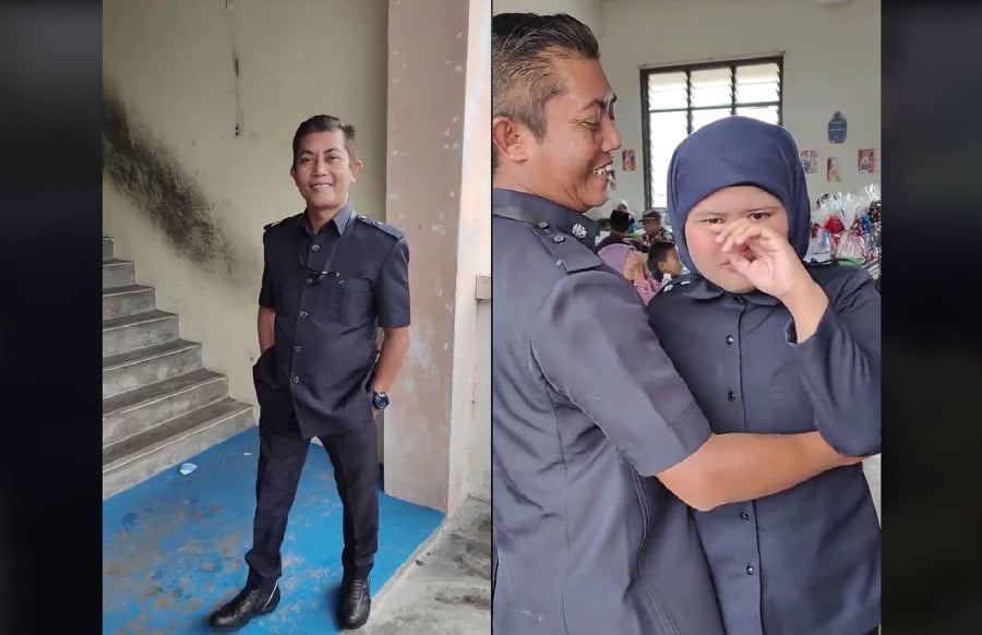 A video of a primary school girl dressed up as a personal driver like her father at a Children's Day celebration in school has been making its rounds on social media, touching viewers hearts. PIC SCREEN CAPTURED FROM TIKTOK VIDEO