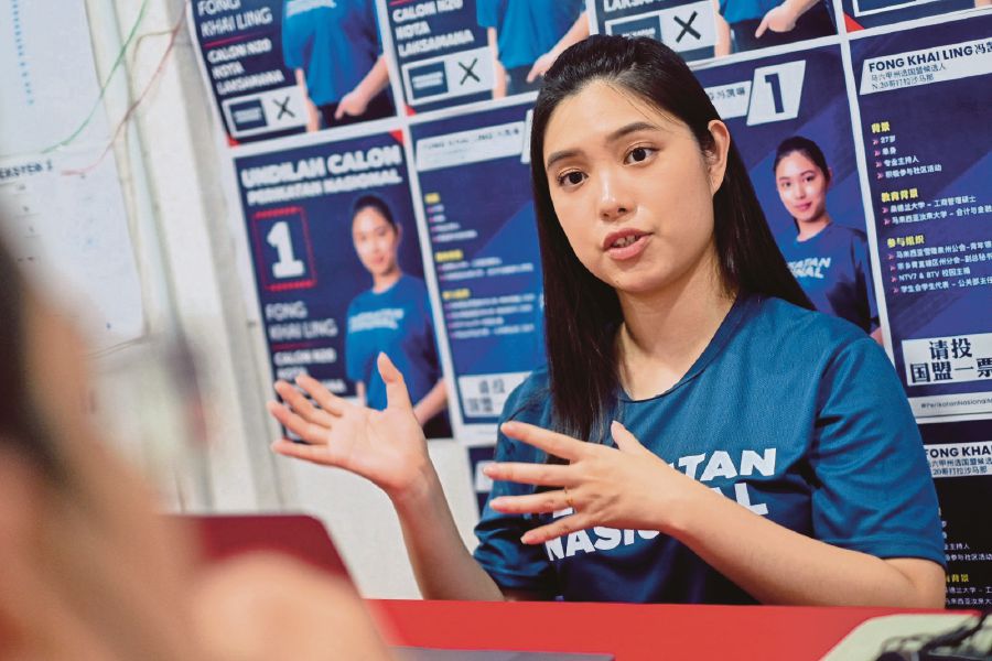Fong Khai Ling of Perikatan Nasional says she’s been reaching out to voters while being cautious about the Covid-19 pandemic. She is contesting the Kota Laksamana seat. BERNAMA PIC 