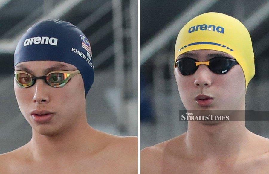 Khiew Hoe Yean (left) and Dhuha Zulkifry were the top performers at the Milo Age-Group Swimming Championships, which concluded today. -NSTP/OWEE AH CHUN