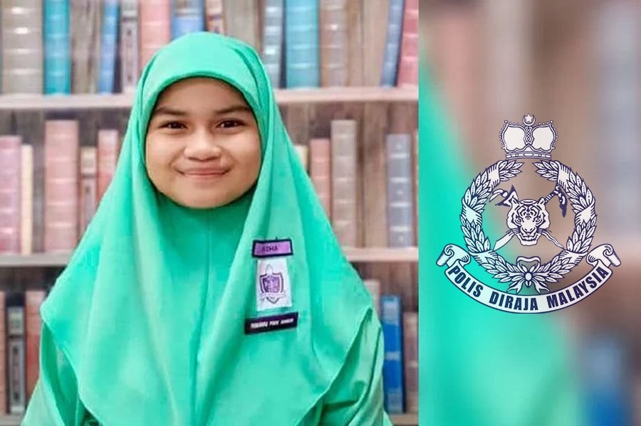 Siti Dhia Batrisyia Mohd Chairil Anuar, 12, has been missing since Tuesday. FILE PIC