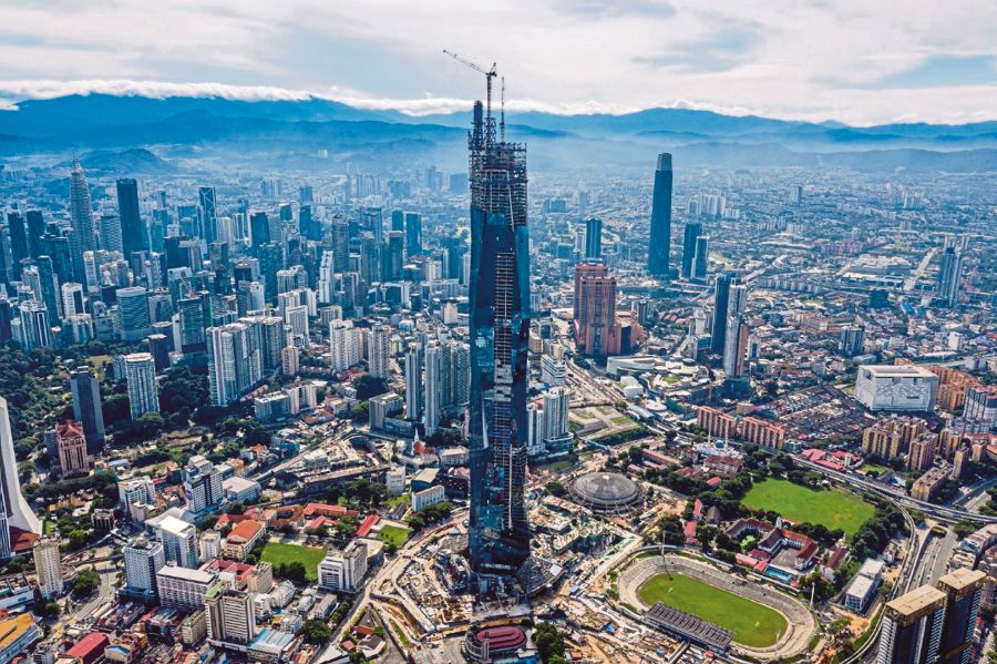 The Merdeka 118 tower under construction in Kuala Lumpur in June. The 12th Malaysia Plan must be executed with flexibility to respond to challenges. -Pic courtesy of PNB