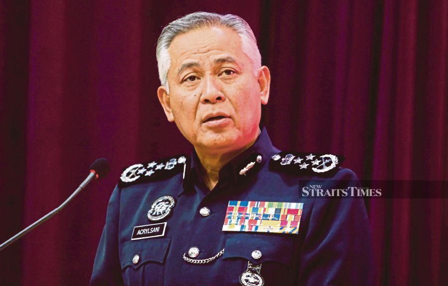 Inspector-General of Police Tan Sri Acryl Sani Abdullah Sani.  - NSTP file pic