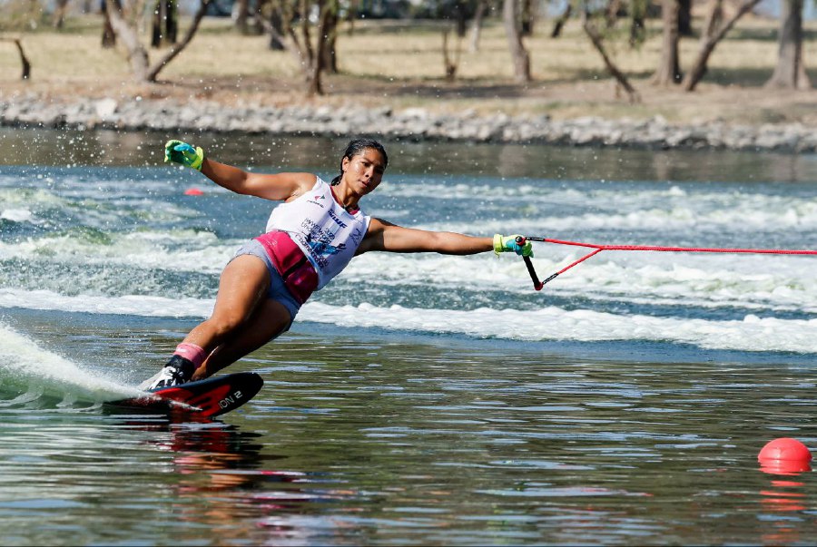 Aaliyah Yoong Hanifah in action at the World Under-21 Championships in Boca Laguna, Mexico, on Friday.
