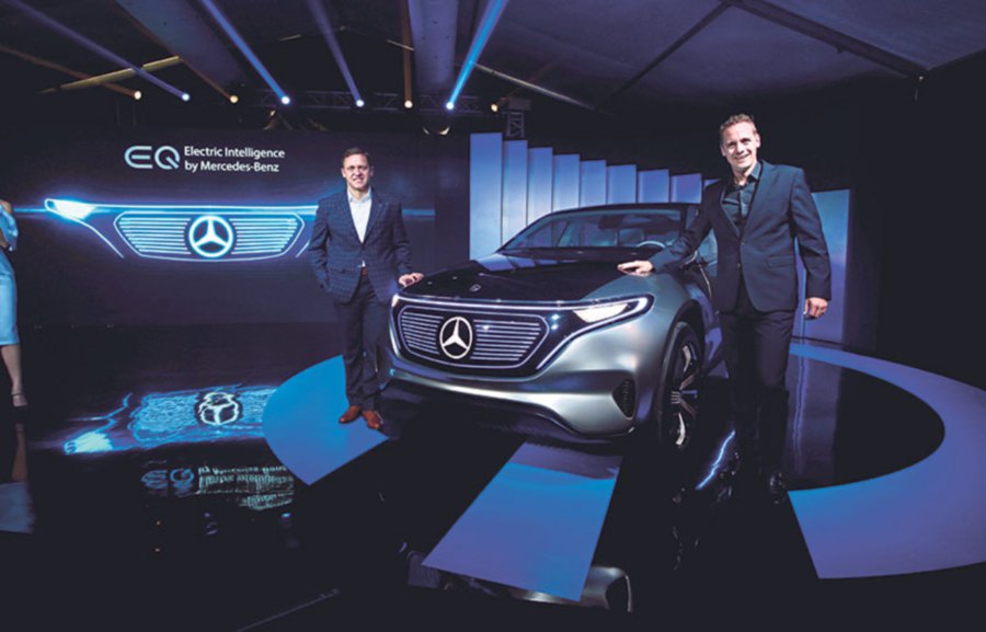 Mercedes-Benz Malaysia president and CEO Dr Claus Weidner (left) with vice president for sales and passenger cars, Mark Raine at the event held at The Waterfront, Desa Park City. Picture by MOHD KHAIRUL HELMY MOHD DIN